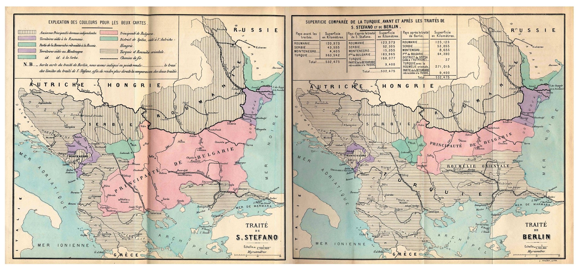 Карта што објаснува сè - доволно е да се погледне територијата на Бугарија по Санстефанскиот мир и по Берлинскиот договор - разликата е само 132 дена!