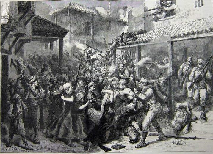 Окупација на Босна и Херцеговина во 1878 година - сцена од Сараево