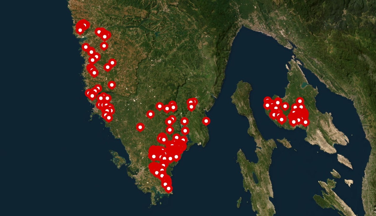Лоцирани дивоградби во Истра
