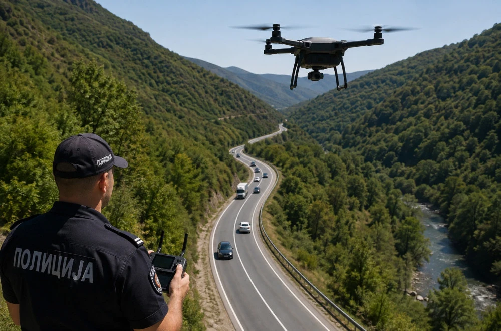 Внимателно, ВО СРБИЈА ПОЧНАА ДА КОРИСТАТ ДРОНОВИ ЗА КОНТРОЛА НА СООБРАЌАЈОТ