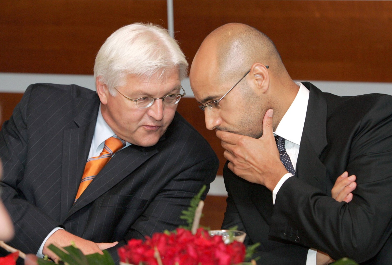 Франк-Валтер Штајнмаер и Саиф Гадафи во 2007 година