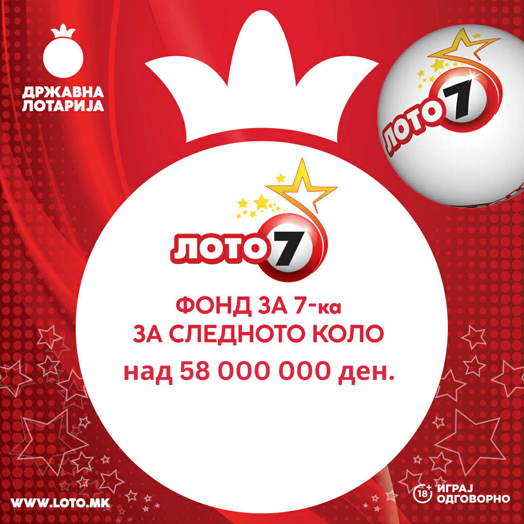Na loteriji LOTO 7 v Severni Makedoniji čaka srečnega izžrebanca skoraj milijon evrov