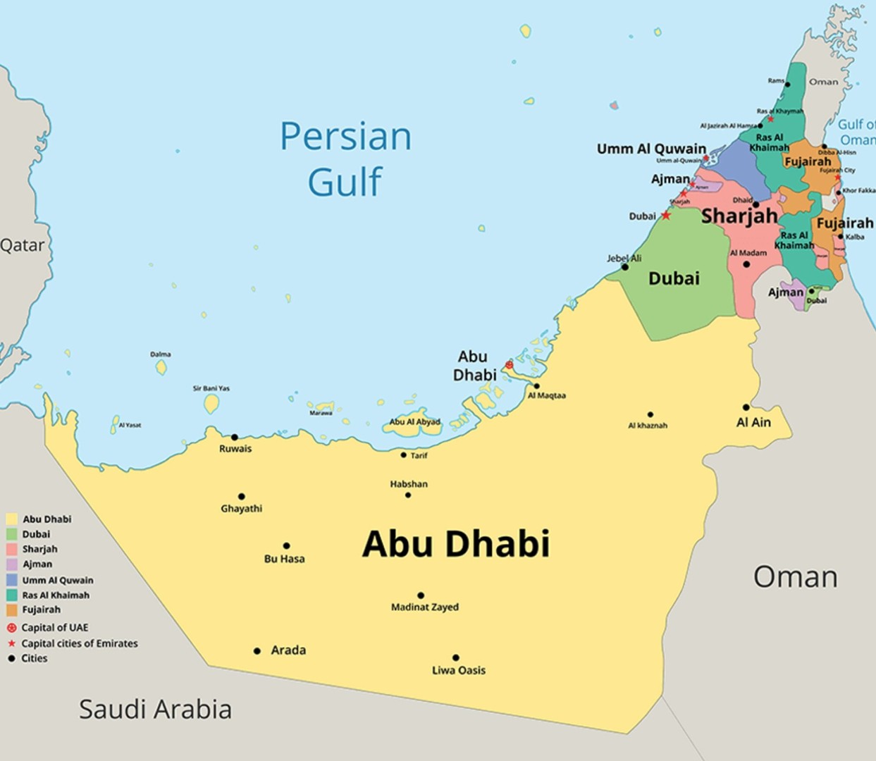 Седум емирати обединети во ОАЕ
