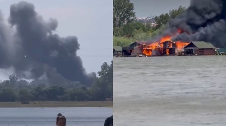 (ВИДЕО) Голем пожар на Сава: Изгореа повеќе објекти