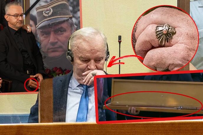 Два детали на погребот на Ратко Младиќ привлекоа внимание: Што симболизираат мечот и прстенот?